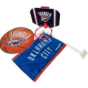 NBA Oklahoma City Thunder basketball hoop flag fan gear